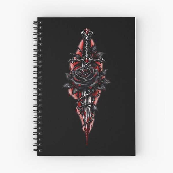Item preview, Gothic Black Rose Dagger Dark Romance Tattoo Style Gift designed and sold by Artycom.
