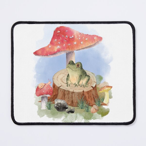 Item preview, Whimsical watercolour frog and toadstools designed and sold by fifi1397.