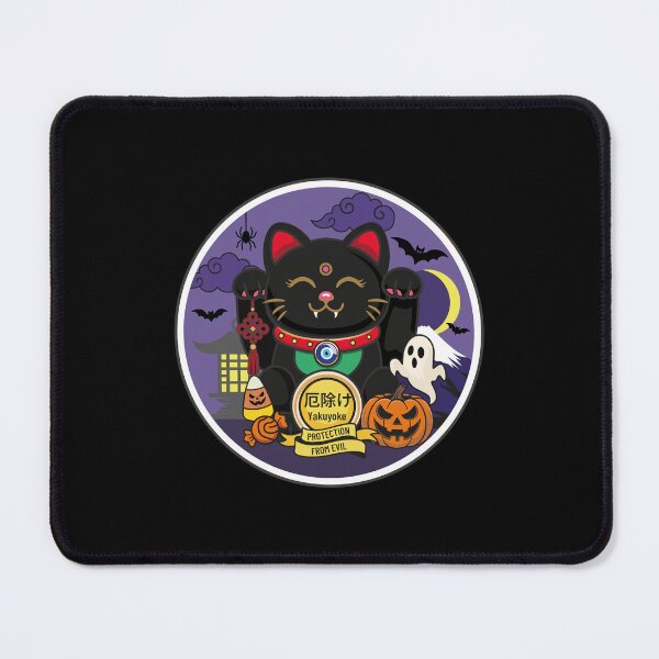 Item preview, Spooky Black Maneki Neko – Protection from Evil designed and sold by Vector Woofs.