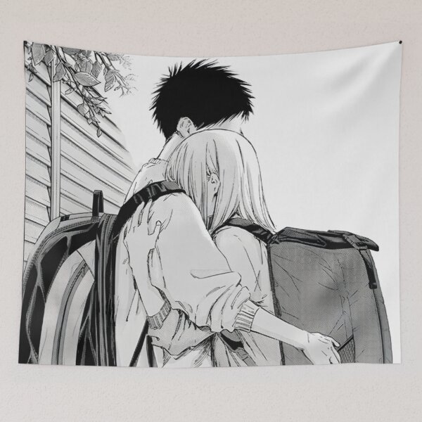 Item preview, Monochromatic Student Hug - Youth Romance Manga Art designed and sold by moosesclub.