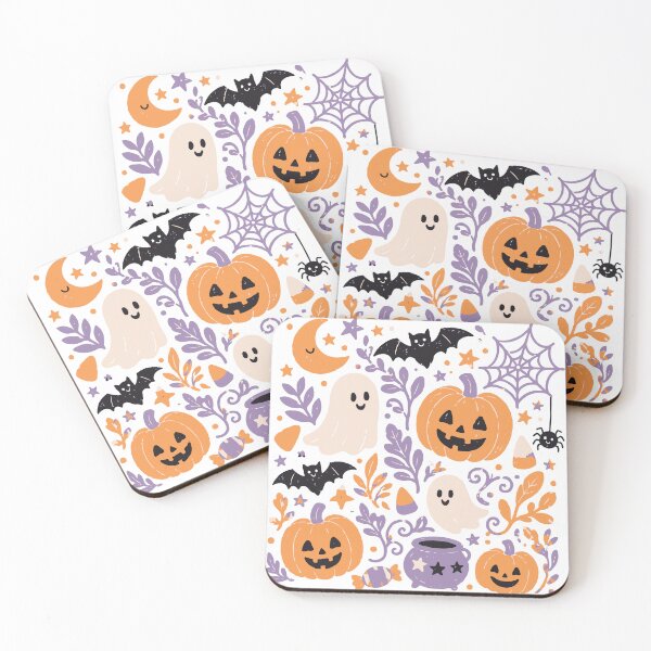 Item preview, Cute Halloween Ghosts Pumpkins Bats Spooky Season designed and sold by CreativeBrains7.