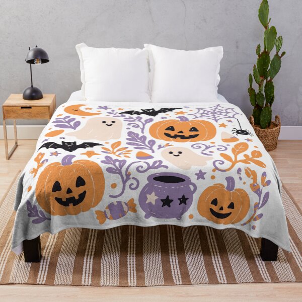 Item preview, Cute Halloween Ghosts Pumpkins Bats Spooky Season designed and sold by CreativeBrains7.