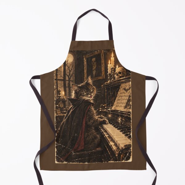 Item preview, Gothic Cat Playing Piano Midnight Melodies designed and sold by HOUSE OF TIST.