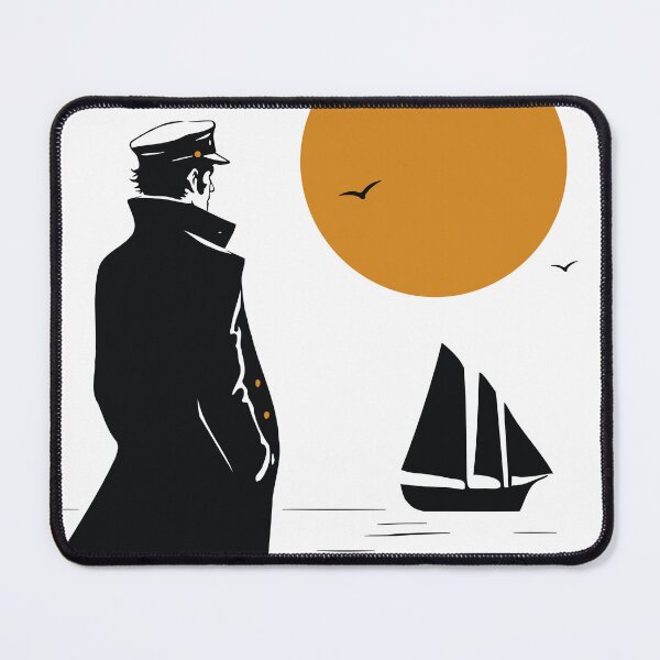 Item preview, Sailor at Sunset | Corto Maltese Inspired Art Print | Nautical Graphic Decor | Vintage Maritime Art designed and sold by Studio pod Burom.