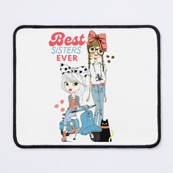 Item preview, two girls with cat and motorcycle scooter bike designed and sold by meh4u2.