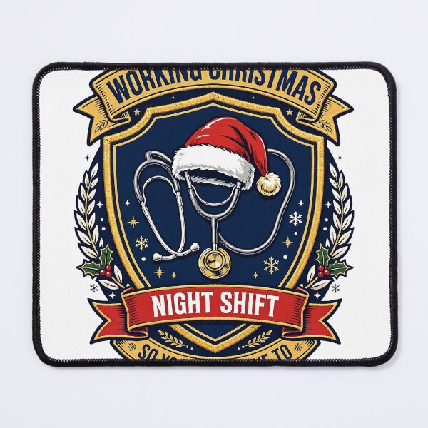 Item preview, Working Christmas Night Shift Nurse EMT Holiday Shirt designed and sold by thestevebro.