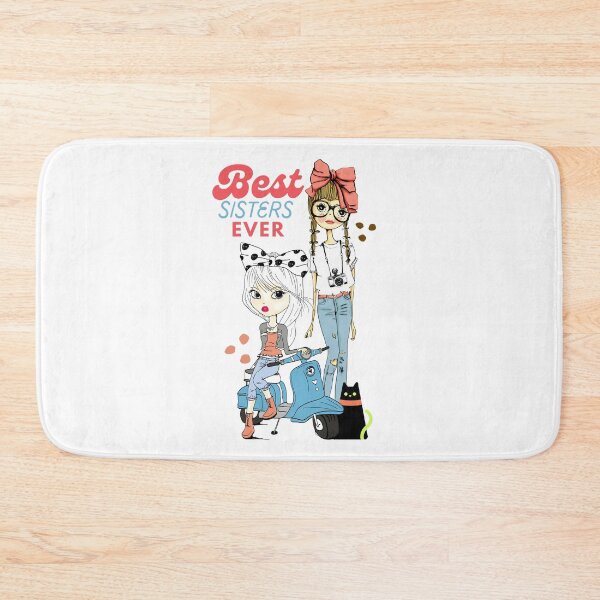 Item preview, two girls with cat and motorcycle scooter bike  designed and sold by meh4u2.