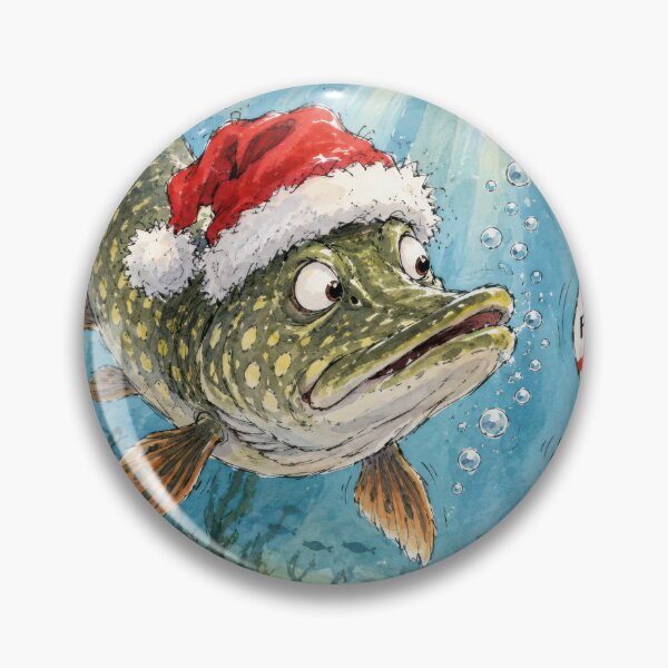Item preview, Christmas Hat on a Northern Pike designed and sold by Maria Dryfhout.