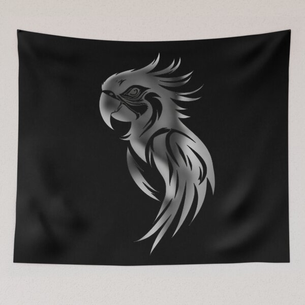 Item preview, Tribal Parrot Tattoo Black Gray Macaw Design designed and sold by UrbanPrts.
