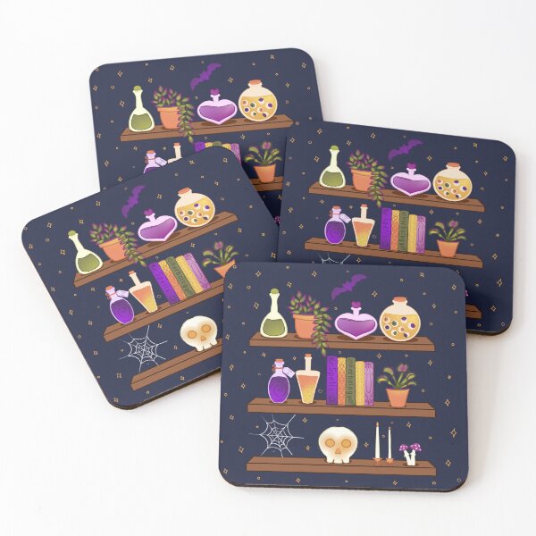 Item preview, Magical Potion Shelf – Witchy Gothic Apothecary Dark Fantasy Illustration designed and sold by KatikPru.