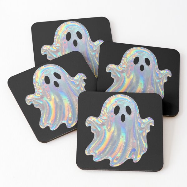 Item preview, Iridescent Pink Ghost Halloween Embroidered Patch Cute Art designed and sold by GymTanLaundry.