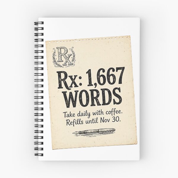 Item preview, Rx: 1,667 Words Daily — Novel Writing Month Prescription designed and sold by thestevebro.