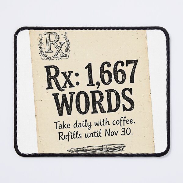 Item preview, Rx: 1,667 Words Daily — Novel Writing Month Prescription designed and sold by thestevebro.
