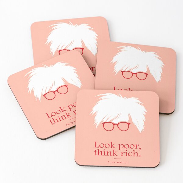 Item preview, Look Poor, Think Rich – Warhol Quote designed and sold by Art & Coffee.