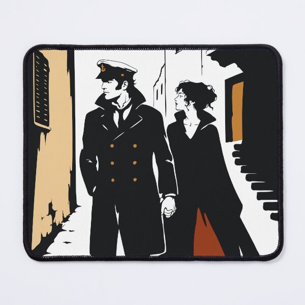 Item preview, Corto Maltese Inspired Art Print | Romantic Sailor Couple Decor | Vintage Comic Art designed and sold by Studio pod Burom.