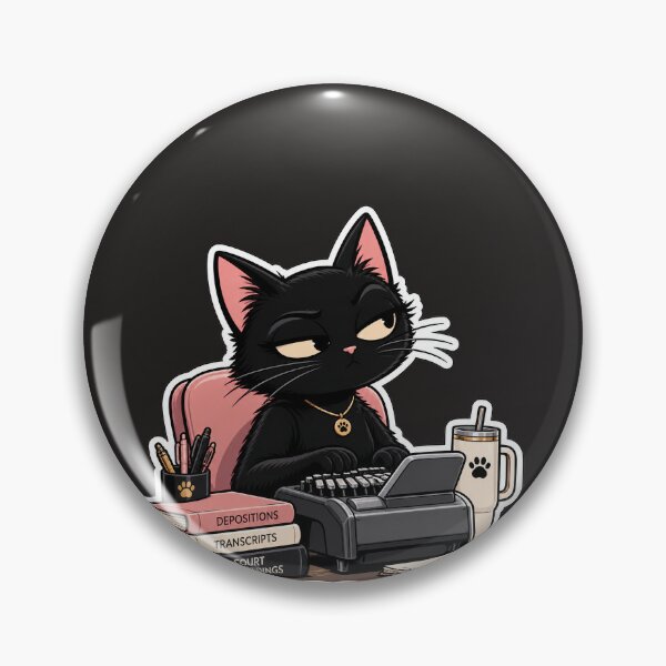Item preview, I Heard That – Funny Court Reporter Side-Eye Cat designed and sold by InspireHerTribe.