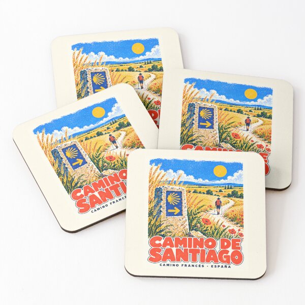 Item preview, Camino de Santiago Colorful Pilgrim Travel Illustration designed and sold by shopitravel.
