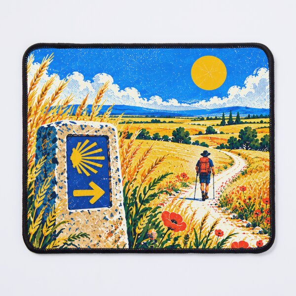 Item preview, Camino de Santiago Colorful Pilgrim Travel Illustration designed and sold by shopitravel.
