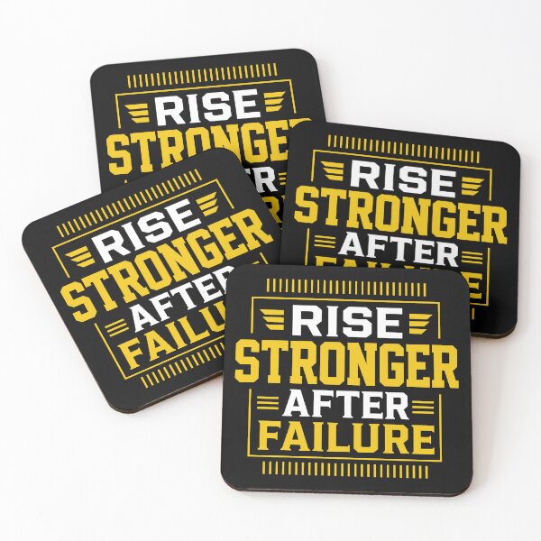 Item preview, Rise Stronger After Failure Motivational Resilience Typography T-Shirt designed and sold by rejowan-arts.