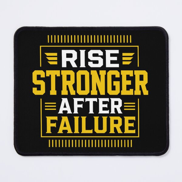 Item preview, Rise Stronger After Failure Motivational Resilience Typography T-Shirt designed and sold by rejowan-arts.