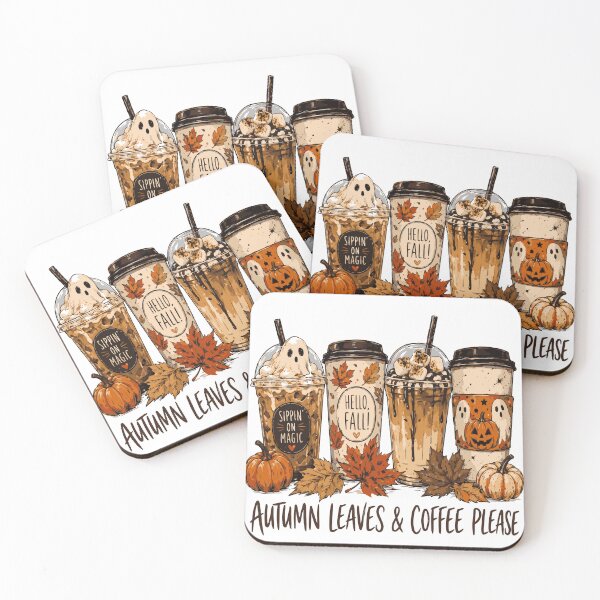 Item preview, Autumn Leaves and Coffee Please Fall Coffee Lover designed and sold by CreativeBrains7.