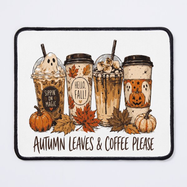 Item preview, Autumn Leaves and Coffee Please Fall Coffee Lover designed and sold by CreativeBrains7.