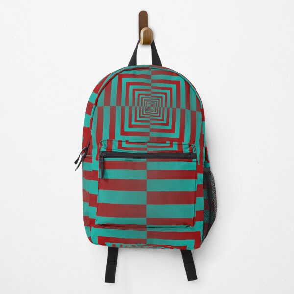 Item preview, Green and Red Geometrical Optical Illusion Pattern designed and sold by SuzanaTArt.