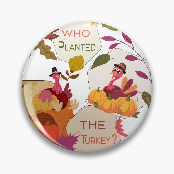 Item preview, Thanksgiving Garden Turkey Pumpkin Fall Hexagon Pattern designed and sold by Vibria Pattern Studio.