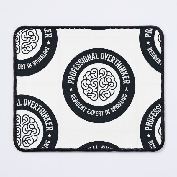 Item preview, Professional Overthinker - Resident Expert In Spiraling Funny Mental Health Sticker designed and sold by IbericoStudio.