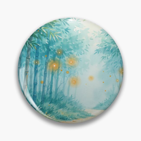 Item preview, Vintage Watercolor Bamboo Forest Fireflies Pathway Illustration Vector designed and sold by Shutter-Dragon.