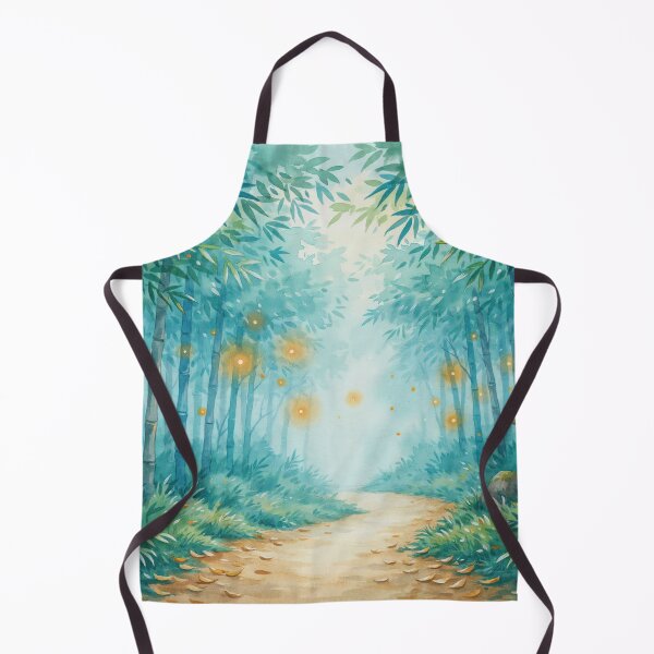 Item preview, Vintage Watercolor Bamboo Forest Fireflies Pathway Illustration Vector designed and sold by Shutter-Dragon.