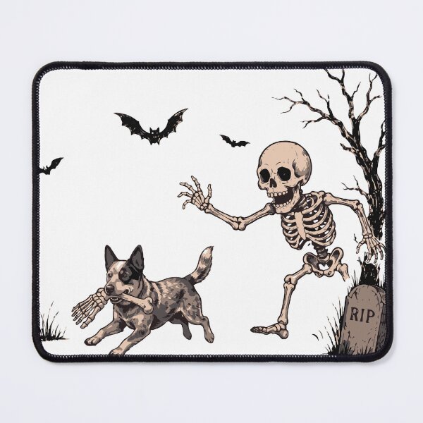 Item preview, Blue Heeler Steals Skeleton Bone Funny Halloween designed and sold by CreativeBrains7.
