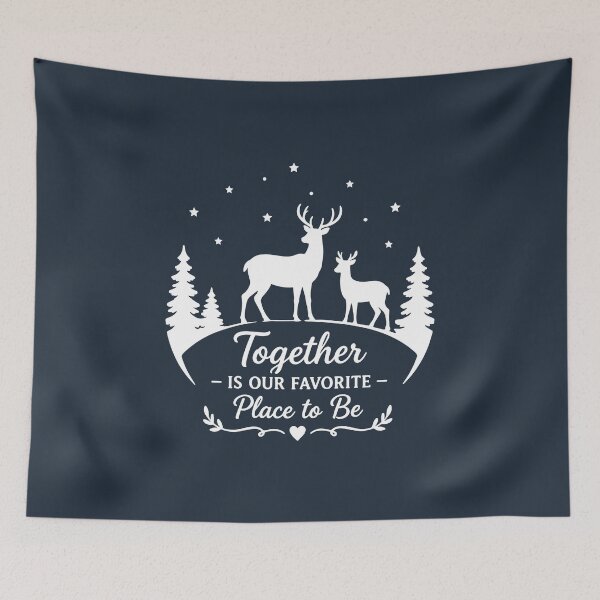 Item preview, Together Is Our Favorite Place to Be – Festive Holiday Art designed and sold by Tklezardesigns.