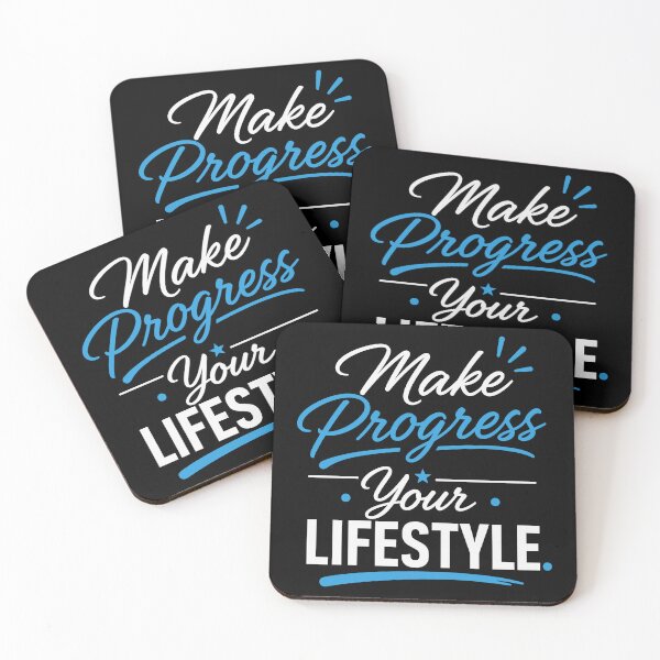 Item preview, Make Progress Your Lifestyle Motivational Growth Typography T-Shirt designed and sold by rejowan-arts.