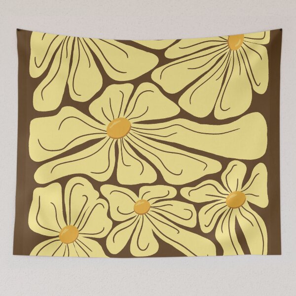 Item preview, Retro neutral flower print designed and sold by EJs .