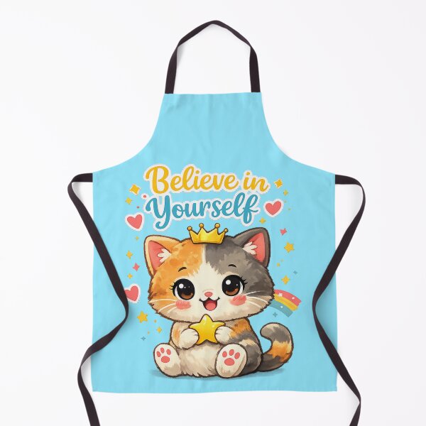Item preview, Believe in Yourself – Cute Cat Motivational designed and sold by Dew Drop Designs.