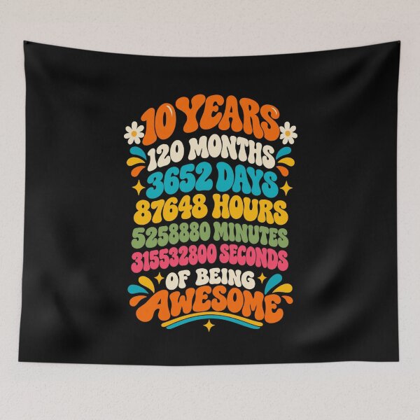 Item preview, 10 Years 120 Months  Of Being Awesome Tenth Birthday Child Celebration designed and sold by drawwiika+44.