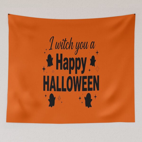 Item preview, I Witch You A Happy Halloween Ghost Pun Quote designed and sold by Custom Crest.