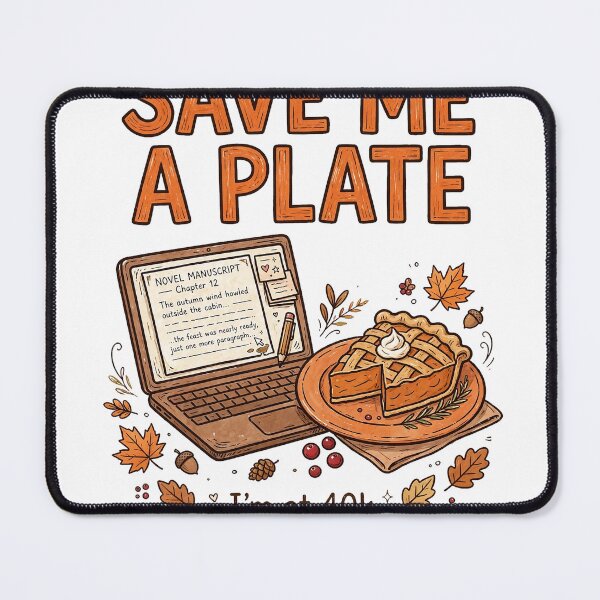 Item preview, Save Me a Plate I'm at 40k — Thanksgiving Writer designed and sold by thestevebro.