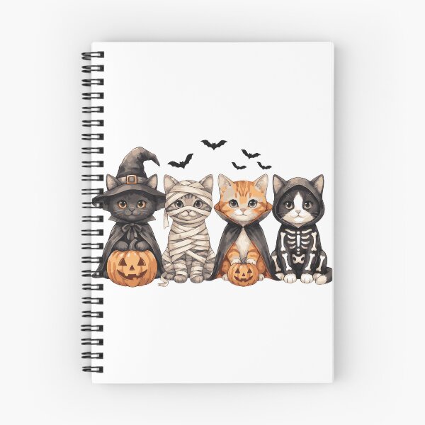 Item preview, Cute Cats Halloween Costumes Witch Mummy Skeleton designed and sold by CreativeBrains7.