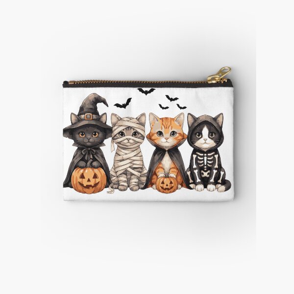 Item preview, Cute Cats Halloween Costumes Witch Mummy Skeleton designed and sold by CreativeBrains7.