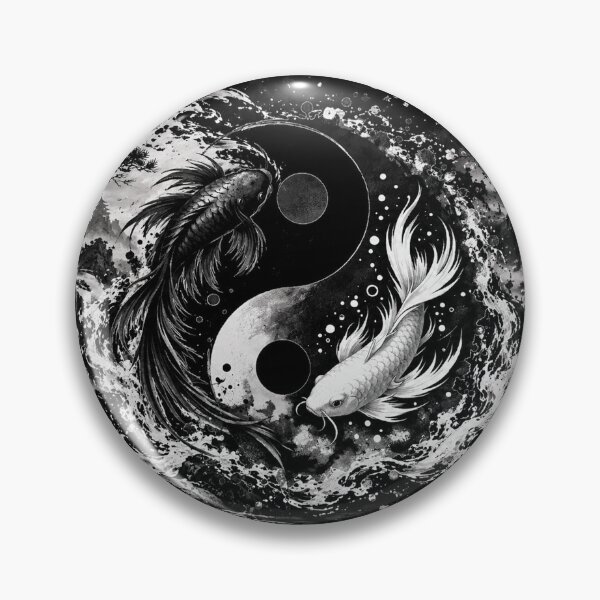 Item preview, Yin Yang Koi Fish Japanese Zen designed and sold by Fei Long Design Hub.
