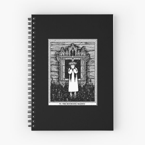 Item preview, VI The Mourning Maiden - Slavic Folklore Linocut Tarot Art designed and sold by Yanuta.