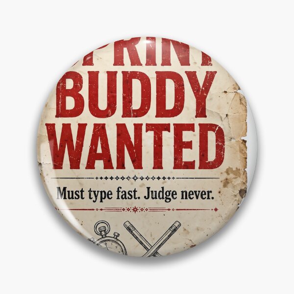 Item preview, Sprint Buddy Wanted — Must Type Fast Judge Never designed and sold by thestevebro.