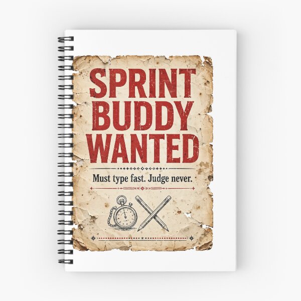 Item preview, Sprint Buddy Wanted — Must Type Fast Judge Never designed and sold by thestevebro.