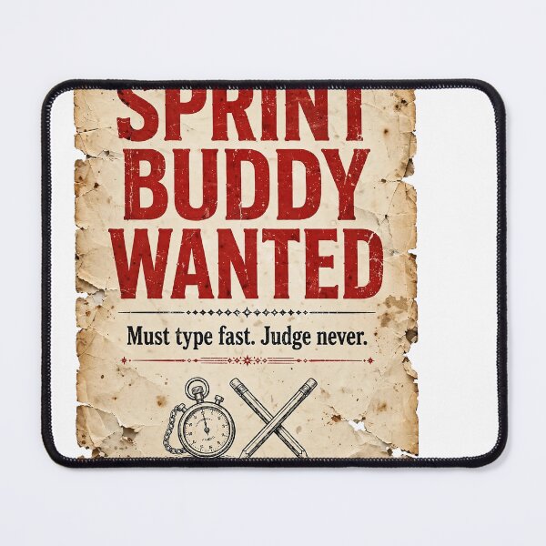 Item preview, Sprint Buddy Wanted — Must Type Fast Judge Never designed and sold by thestevebro.