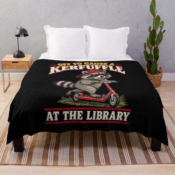 Item preview, Off To Cause A Kerfuffle At The Library Funny Raccoon Vintage designed and sold by Whirx.