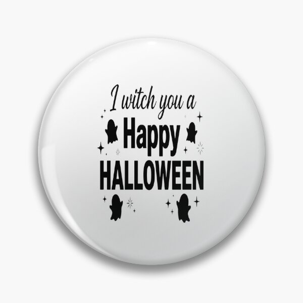 Item preview, I Witch You A Happy Halloween Ghost Pun Quote designed and sold by Custom Crest.