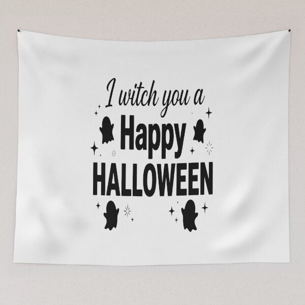 Item preview, I Witch You A Happy Halloween Ghost Pun Quote designed and sold by Custom Crest.