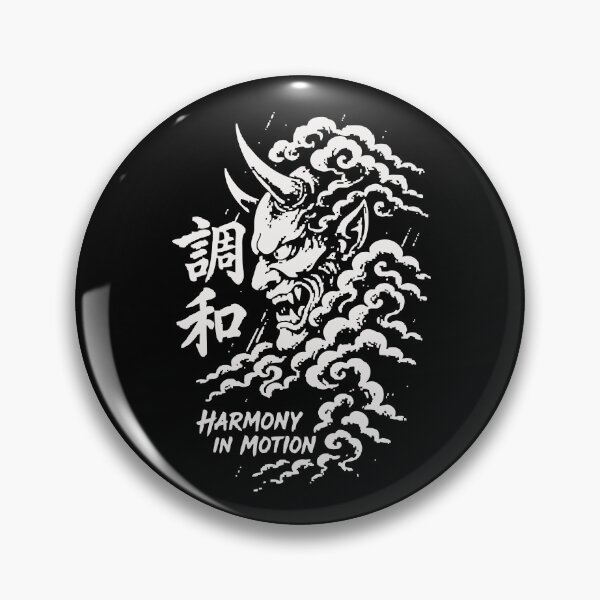Item preview, Chowa Harmony in Motion - Oni Demon Face Kanji Calligraphy designed and sold by WAVE-JP.